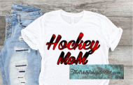 T-shirt Hockey Mom Plaid