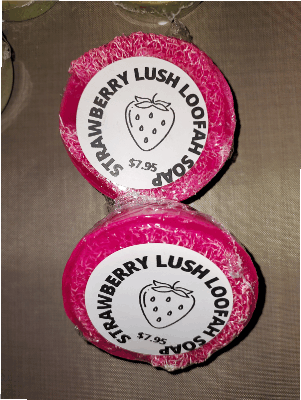 Loofah Strawberry Lush Soap Bar