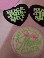 Antisocial moms club Patch Embroidery
