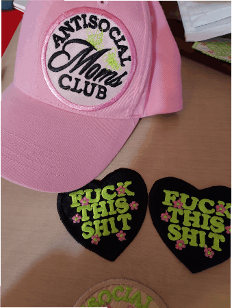 Cap Antisocial moms club Patch Embroidery