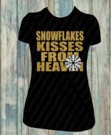 Snowflakes Kisses from Heaven Glitter T-Shirt