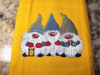 Embroidered Gnome Elf Dwarf Towel 